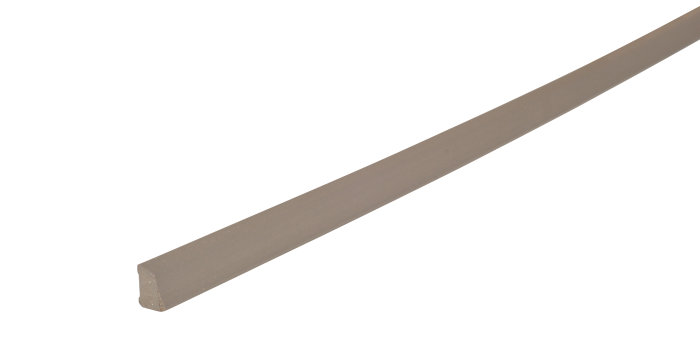 Feielist plast koksgrå - 10 x 16 x 3000 mm